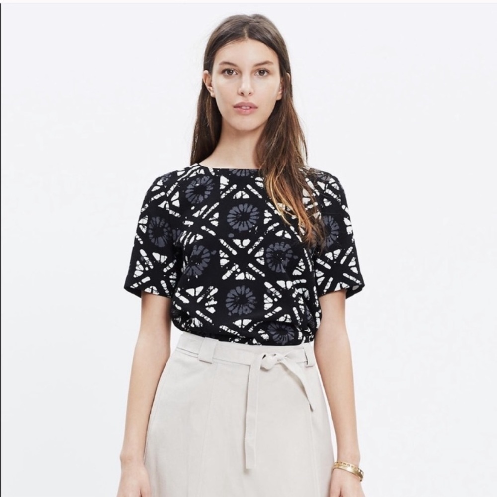 Madewell EUC black and white top S